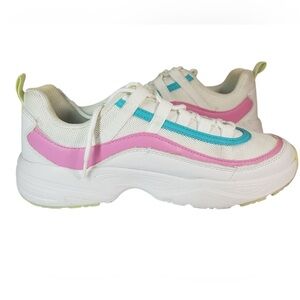 Primark Women’s White Multicolor Trainer Sneakers Size 6 US